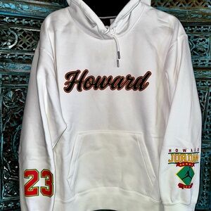 Jordan White Hoodie with Red and Green Accents